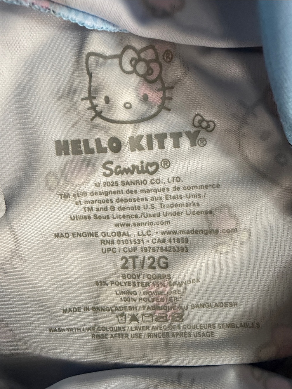 Hello Kitty Light Blue Long Sleeve Rashguard Set - Picture 7 of 11